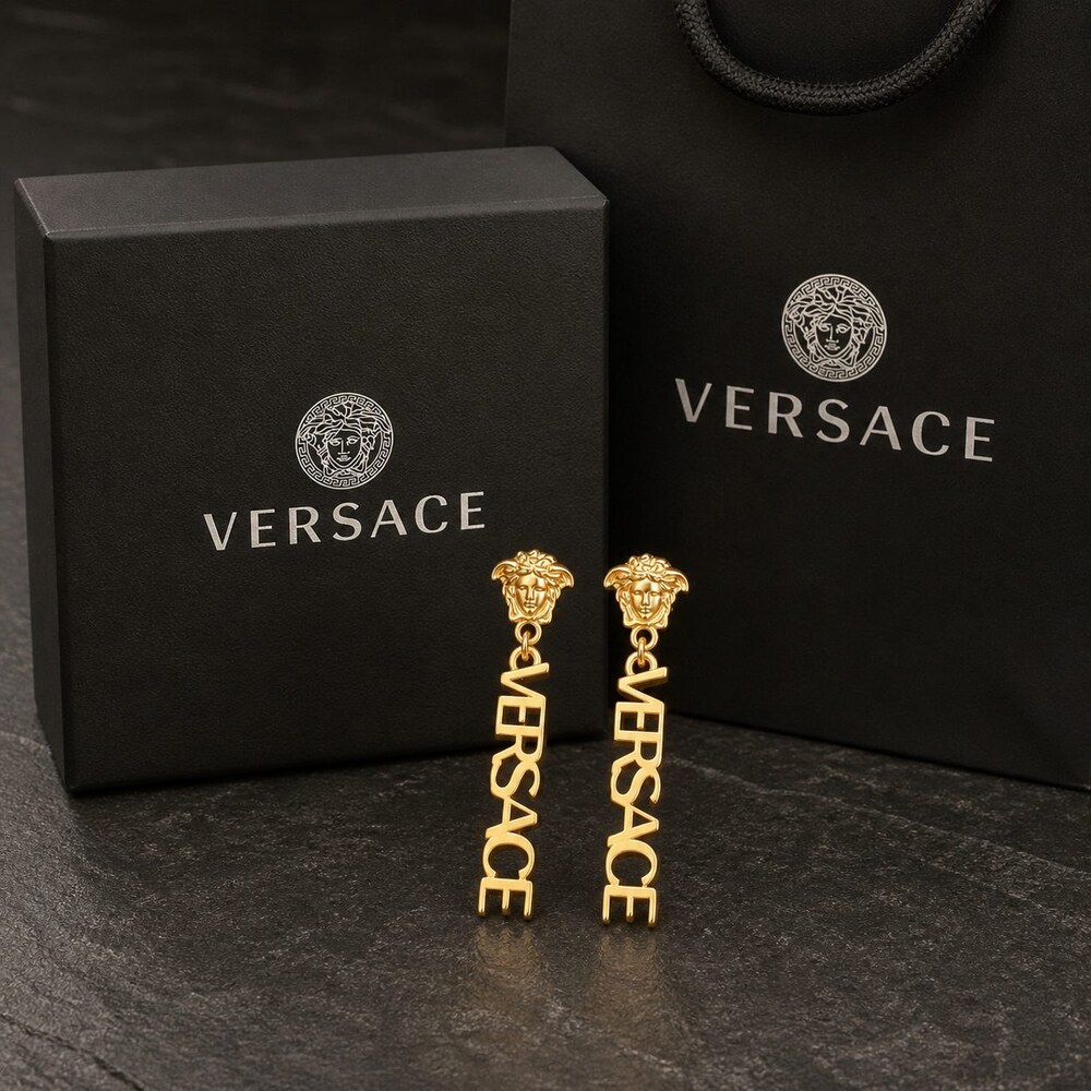 Versace Bold Statement Earrings Style 6 | New with Box - Picture 1 of 9